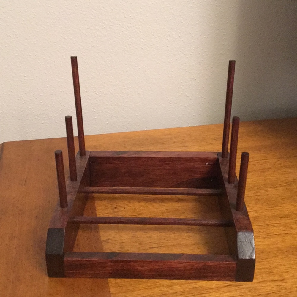 Plate Stand Display Stand Wood Dish Stand